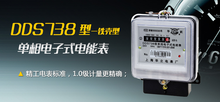 特价 上海华立电表 dds738 单相电子式电能表 家用电度表 火表