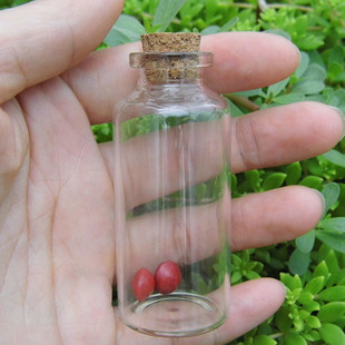 现货批发25ML玻璃瓶子透明玻璃瓶木塞玻璃瓶厂家直销