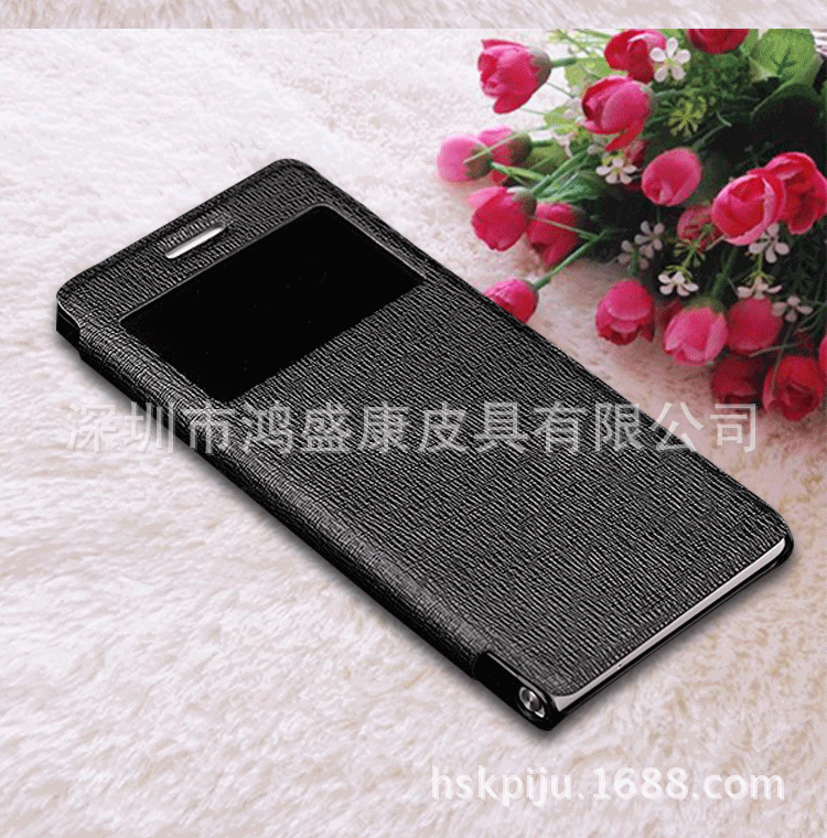 华为p6手机保护皮套huawei p6超薄开窗皮套