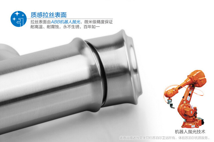 12307-01-LS,不锈钢双柄双控厨房龙头