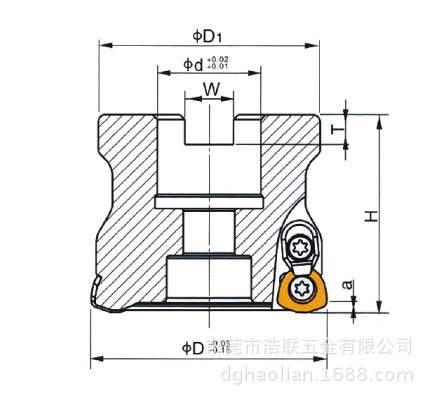 TXP快进给面铣刀盘尺寸图