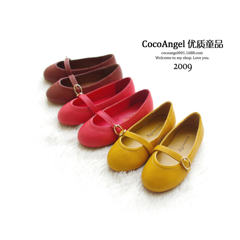 秋款 韩国女童鞋公主鞋韩式套脚单鞋皮鞋 百搭简约款