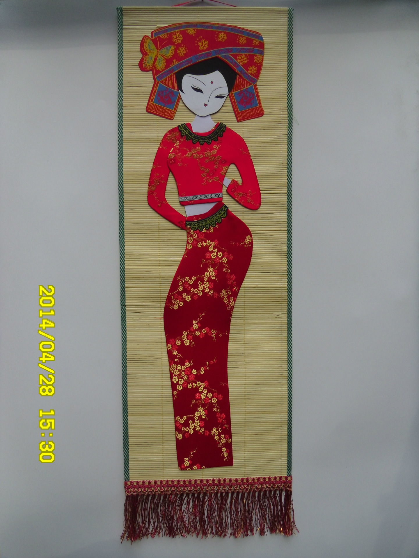 竹帘画 布贴画 挂画 少数民族工艺品,壁挂 -价格,厂家,图片,木质