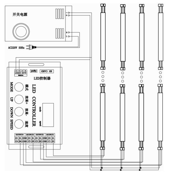 dmx512控制器512控制器护栏管控制器dmx控制器无线控制器