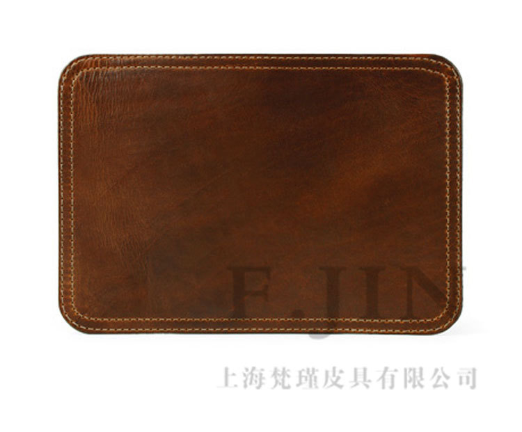 厂家定做 牛皮简约鼠标垫 创意订制真皮大号鼠标垫 广告定做L