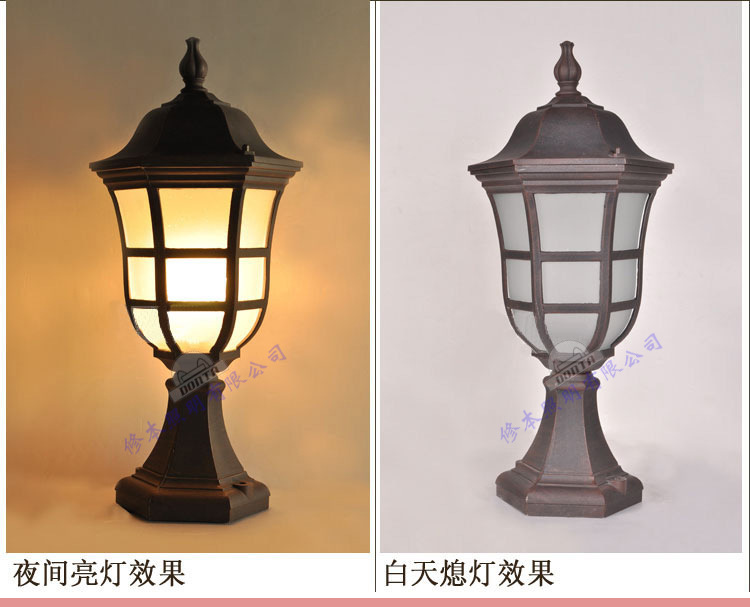 围墙柱头灯 园林景观灯 欧式复古庭院灯 草坪灯 led照明 压铸防锈