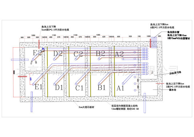 自动化生化过滤池平面图