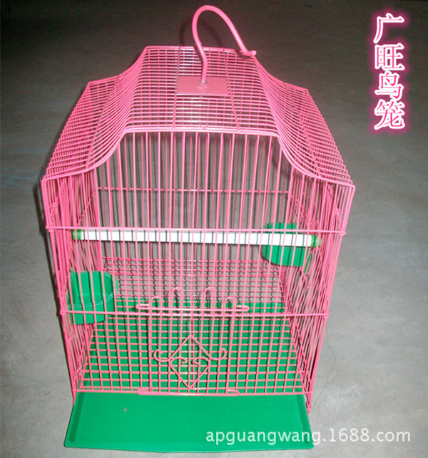 厂家批发折叠鸟笼 金属鸟笼 八哥笼 鹦鹉笼 通用鸟笼 颜色多样