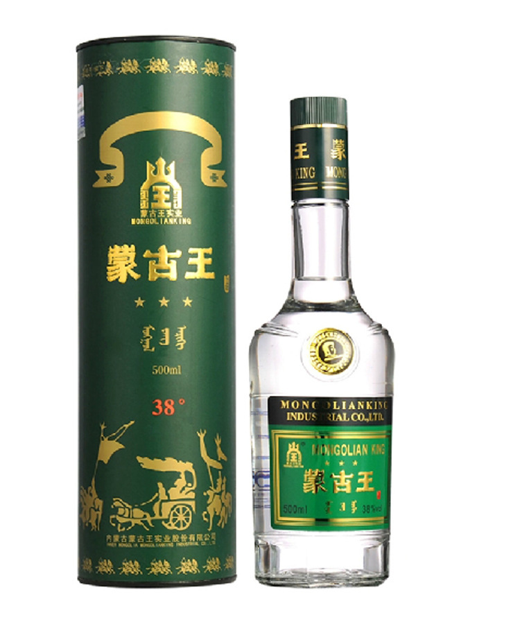 正品特价正宗草原白酒 蒙古王酒绿桶38度500ml 内蒙特产白酒批发