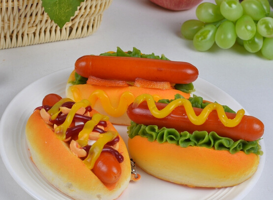 仿真食品装饰模型 蛋糕店饭店酒店装饰摆件 仿真小热狗包-2