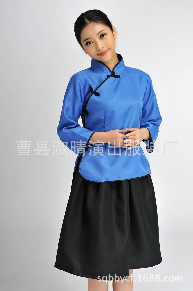 五四青年服 五四青年民国时期女学生服 五四青年男装 五四演出服