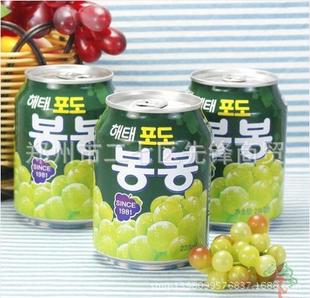 韩国进口 海太葡萄果粒果汁饮料238ml 清凉消暑