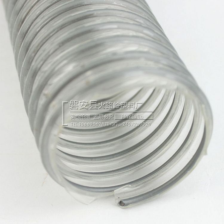 >> 厂家批发pvc单层透明软管pvc钢丝纤维复合高压软