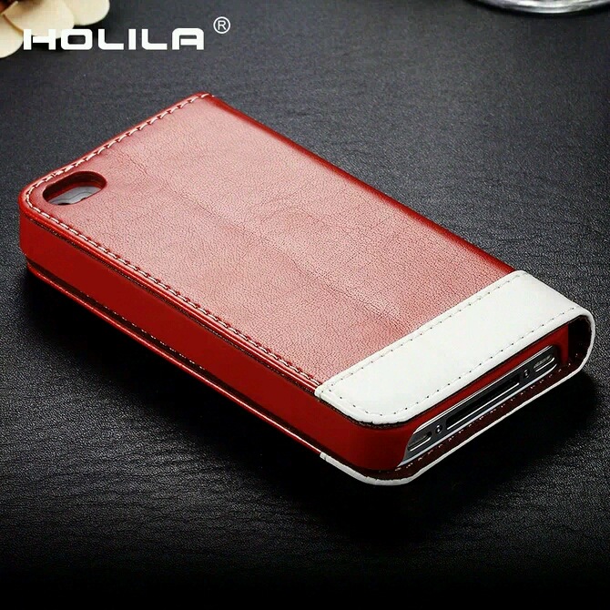 HOLILA 蘋果iphone4S手機保護套 真皮手感 左右翻支架真皮皮套工廠,批發,進口,代購