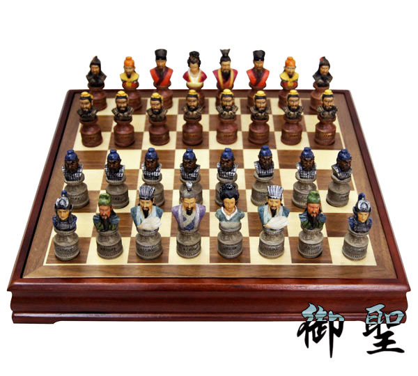 国际象棋 立体三国人物造型 树脂材料 手工雕刻 配象棋盘掌柜推荐