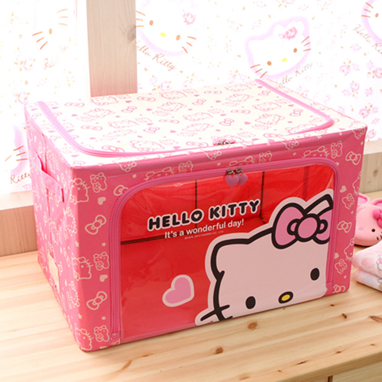 韓國正品 hello kitty 整理箱 凱蒂貓儲物箱 鐵架收納箱66L工廠,批發,進口,代購