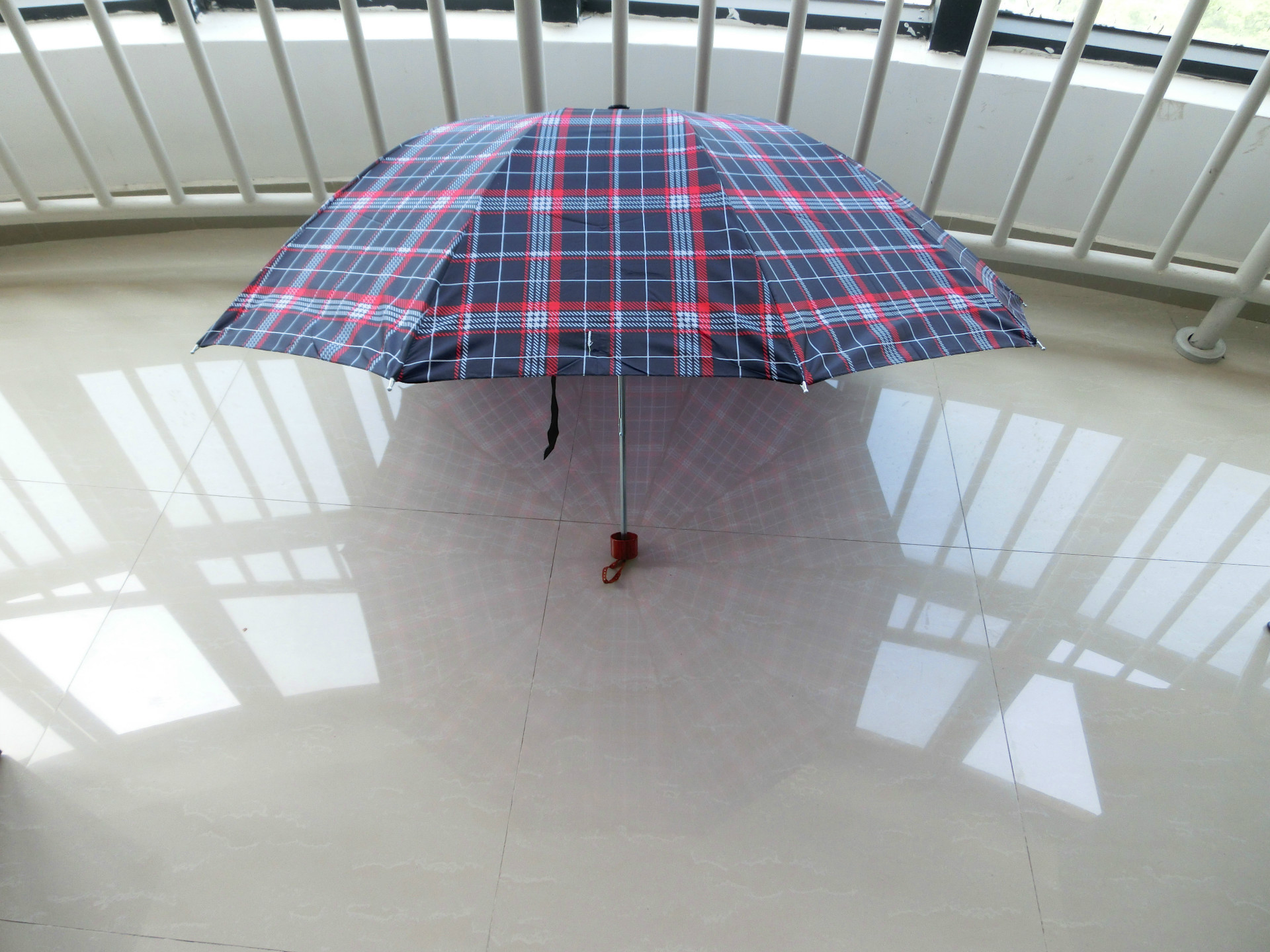 1901超大格子三折伞