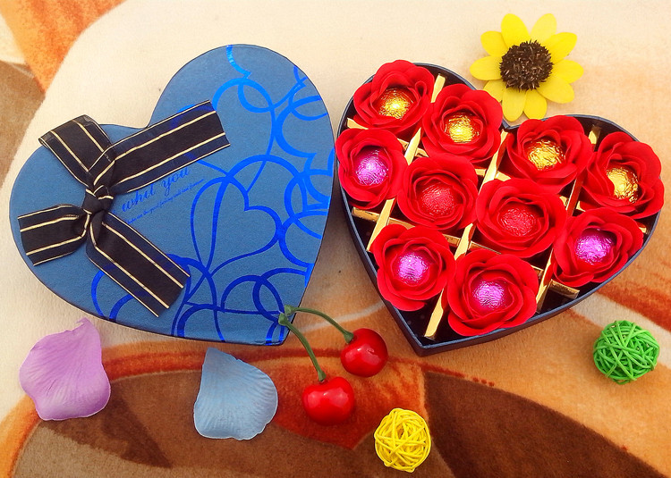 创意浪漫玫瑰花巧克力避孕套礼物10个爱心礼盒装送男女朋友老公礼