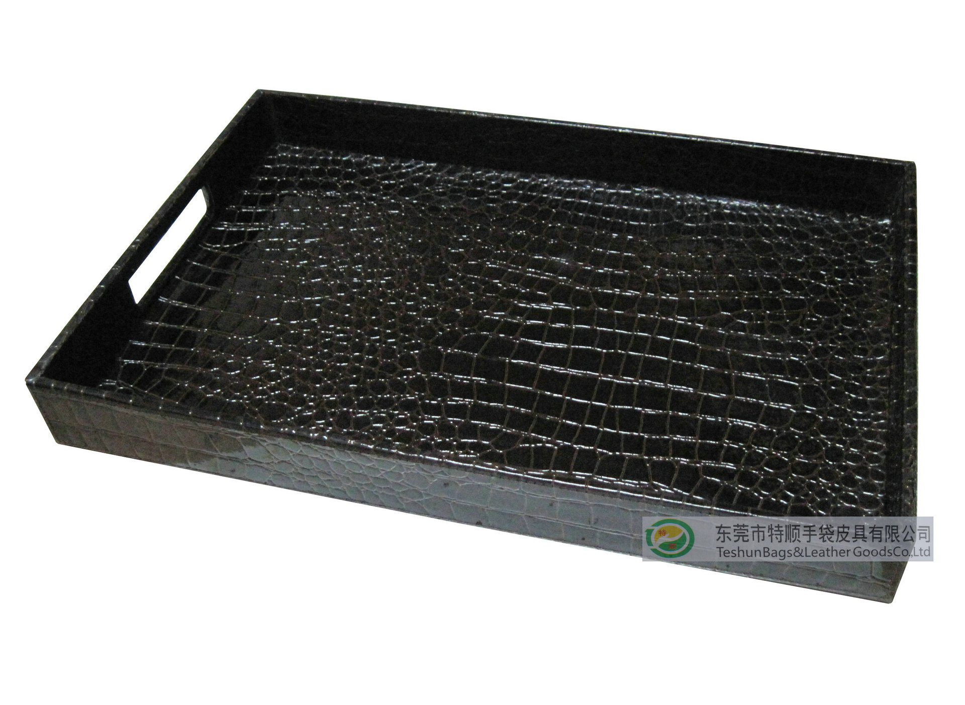 KS-106托盘1-鳄鱼纹PVC-41.3X24X5CM