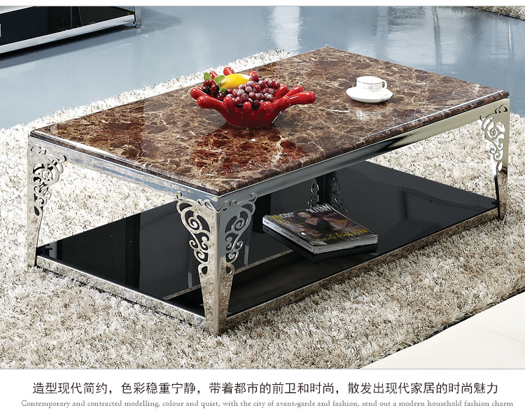【佳优】2014不锈钢大理石现代高档620茶几   专业生产 欢迎订购