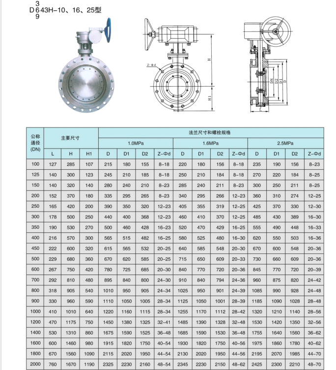 d943w-16p电动法兰蝶阀丨dn100电动硬密封蝶阀