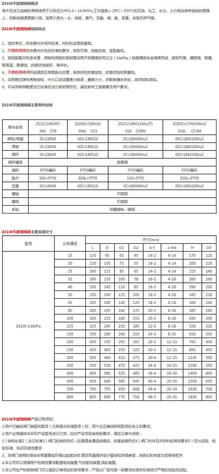 Z41W不锈钢闸阀-1