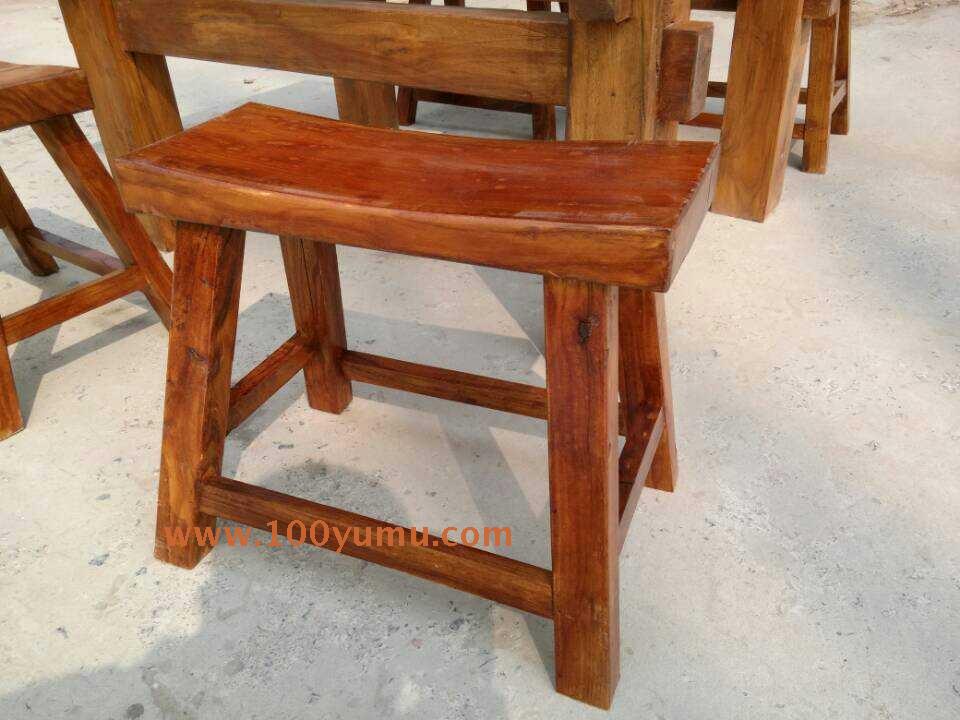 板凳吧式火锅店老榆木实木原生态仿古餐厅家具桌椅马鞍凳】价格,批发