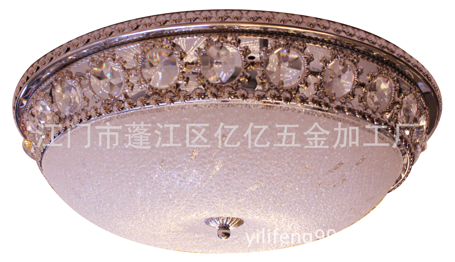 水晶吸顶灯 8876白灼灯LED灯客厅吸顶灯镀铬金色水晶玻璃客厅吸顶灯