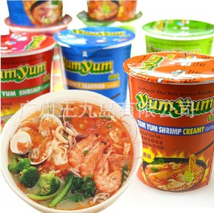 泰国进口yumyum养养牌酸辣虾汤面 70g*5桶 方便面泡面 桶装