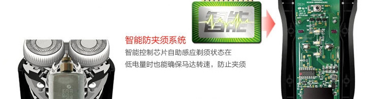 奔騰電動剃須刀PQ8102浮動三刀頭刮胡刀-全身水洗-全國聯