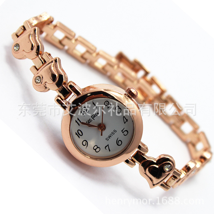 五金手链表,女士手腕表,石英手镯表,点钻五金表