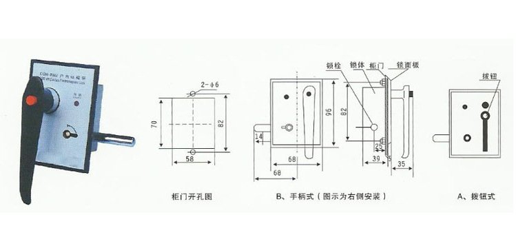 供应dsn-bmz dsn-bmy户内高压电磁锁 配电柜门锁 左开