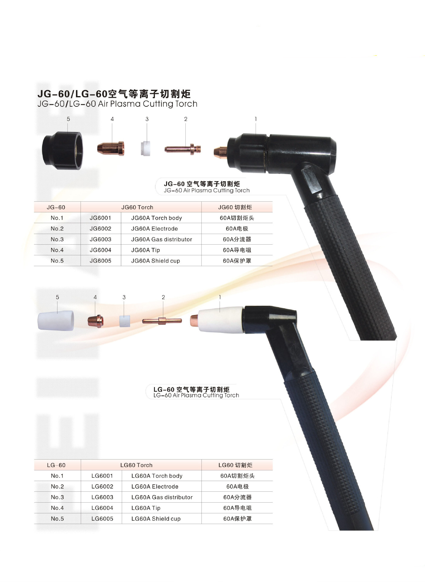 jg-60等离子割枪空气等离子切割炬枪头