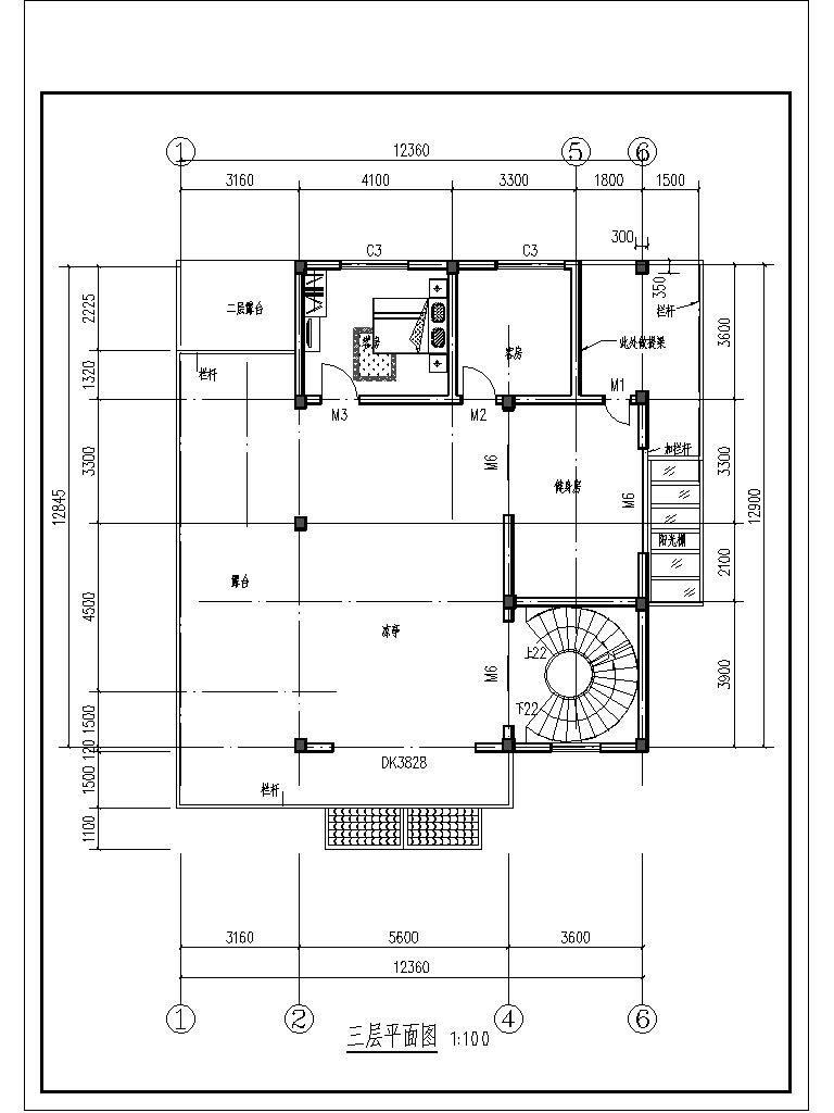 面积120-150㎡12×13米农村住宅房屋平面户型按风水师布局吉别墅