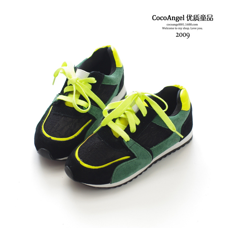 特批款！秋款 儿童休闲鞋 女童真皮运动鞋 蕾丝款 超炫韩国范儿