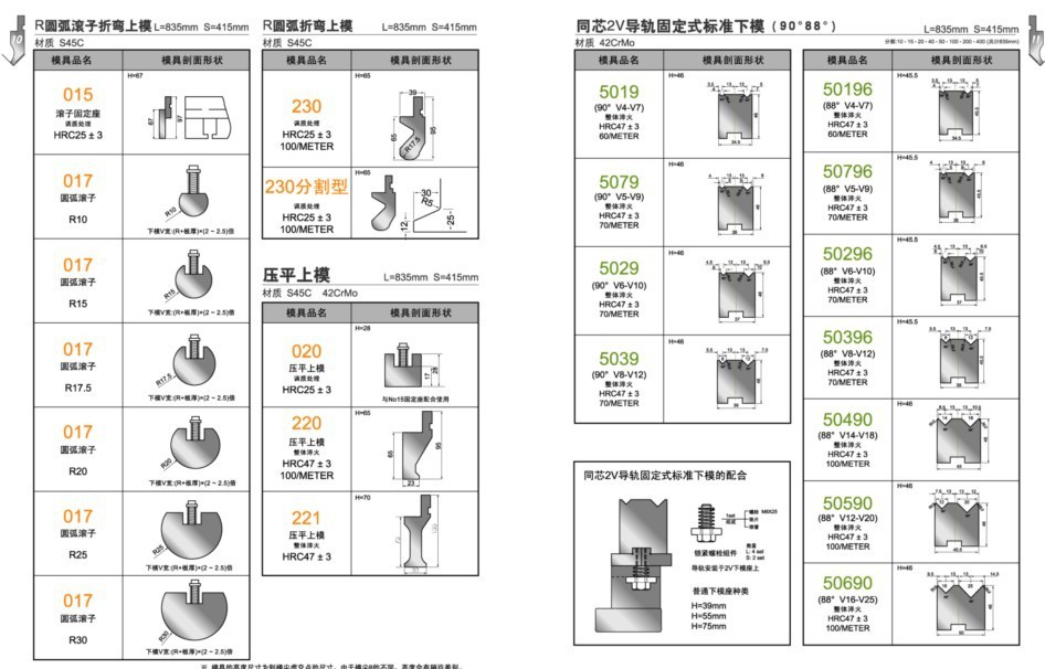 厂家直销上海瑞铁/广州瑞铁折弯机模具