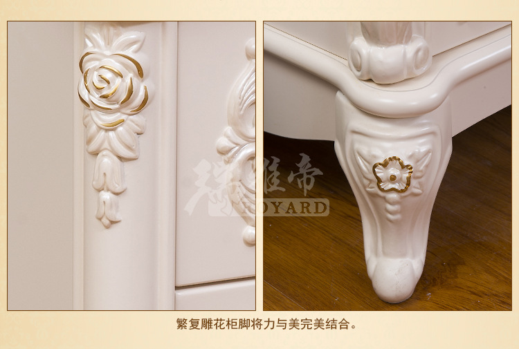 高档欧式雕花双门酒柜 精美客厅实木单门酒柜 带玻璃