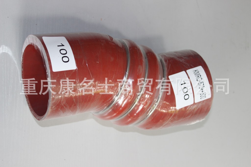 磨砂硅胶管KMRG-570++500-弯管100X弯管-内径100X氟硅胶管,红色钢丝3凸缘2Z字内径100XL300XL270XH150XH160-1
