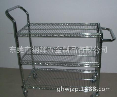 单扶手带把手三层手推车－4