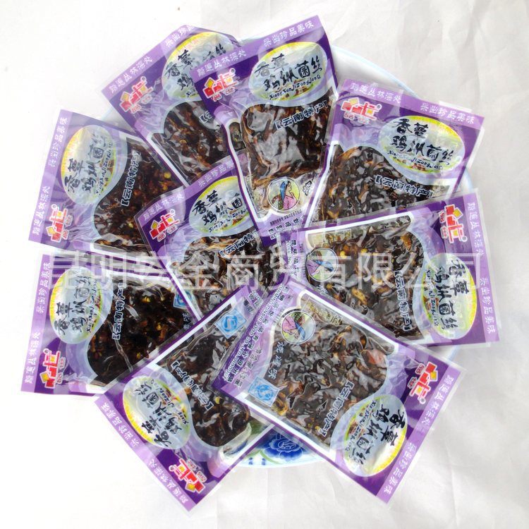 品世散稱燒烤味雞樅菌絲250克 云南特產即食休閑零食品 批發(fā)代發(fā)