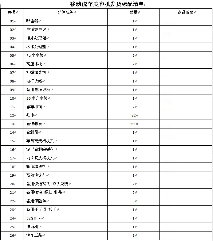 02标配清单-2-无价格