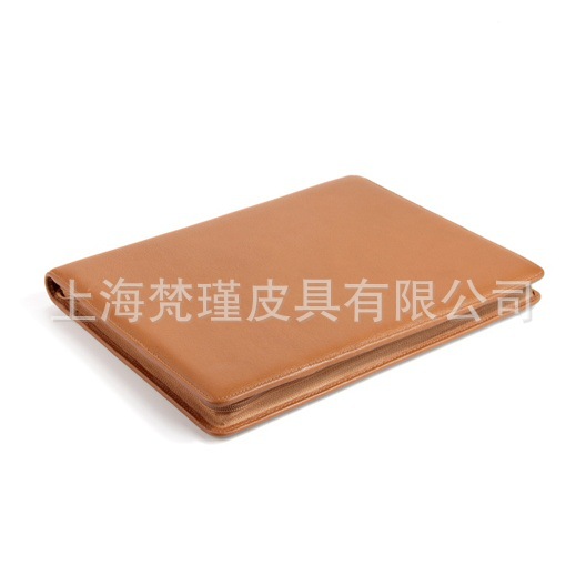Classic-Zippered-Padfolio-Tan-