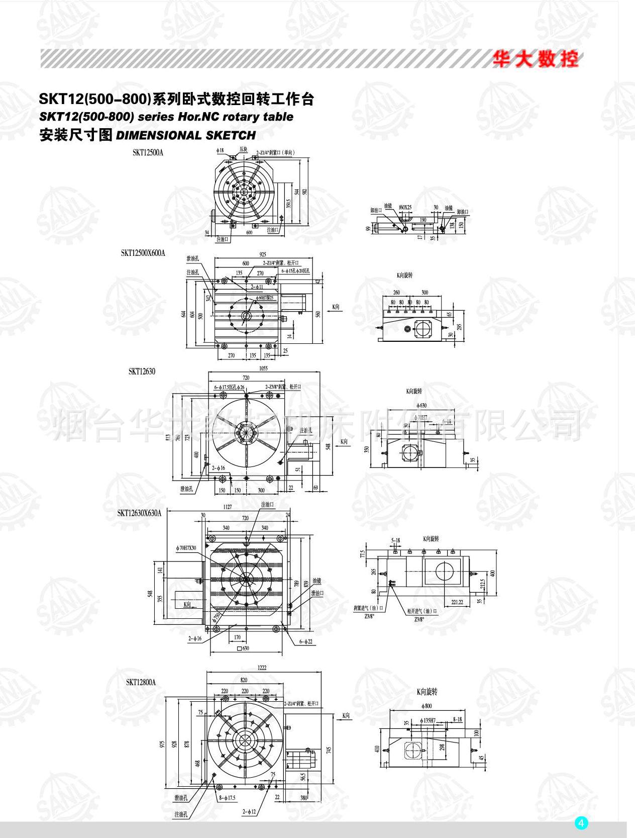 SKT12系列 数控回转工作台/分度盘