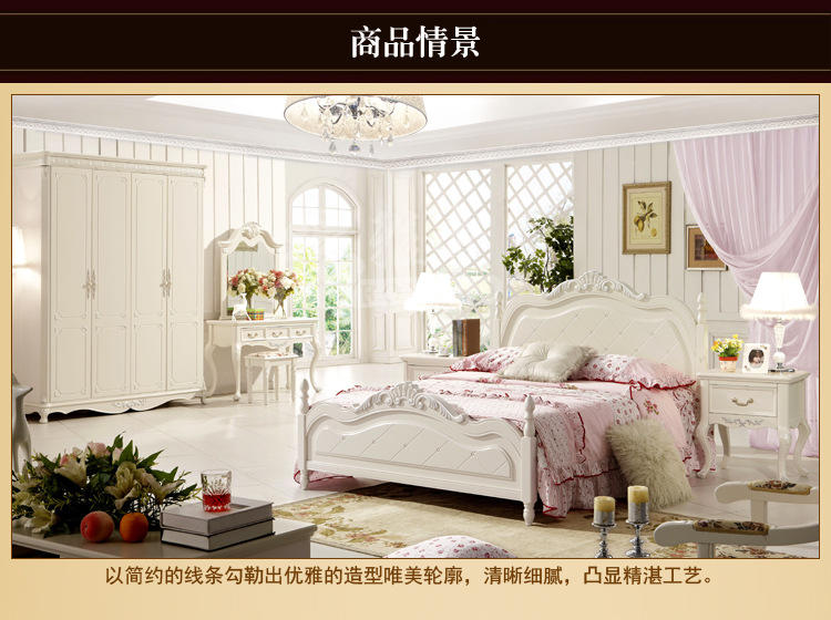 厂家直销批发 韩式实木雕花梳妆台 法式卧室梳妆台质量保证