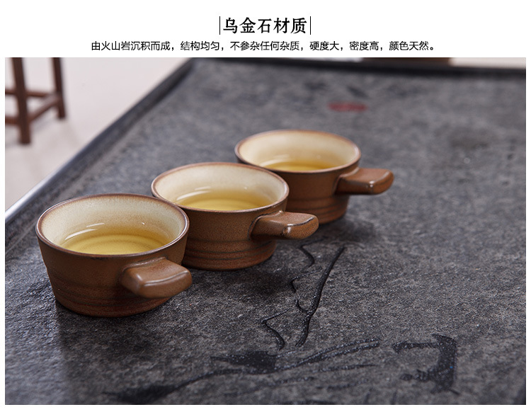 乌金石茶盘、石雕茶盘