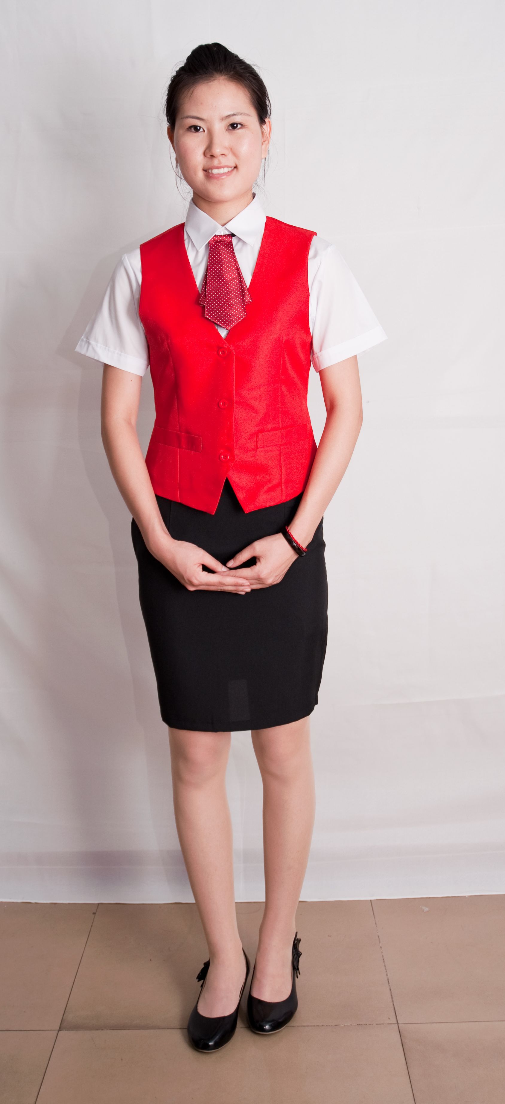 工作西裙黑色职业装酒店餐厅服务员靓西裙