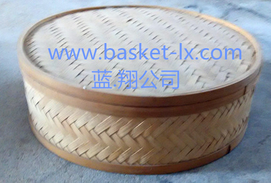 圓形竹編月餅盒