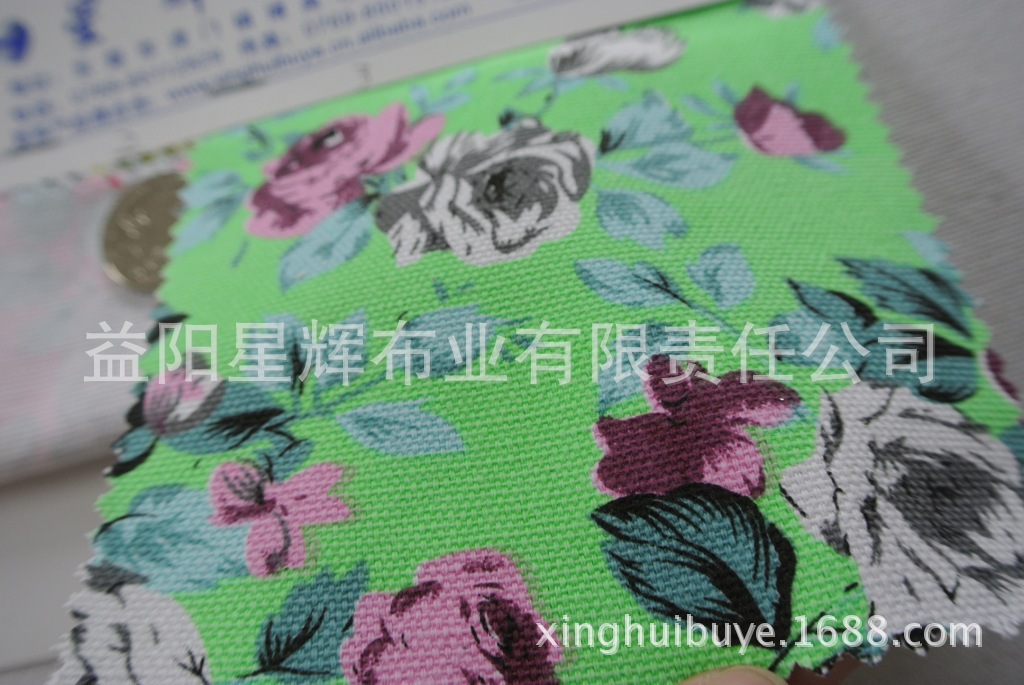 双经单纬马丁帆布印花布,鞋材箱包手袋用布