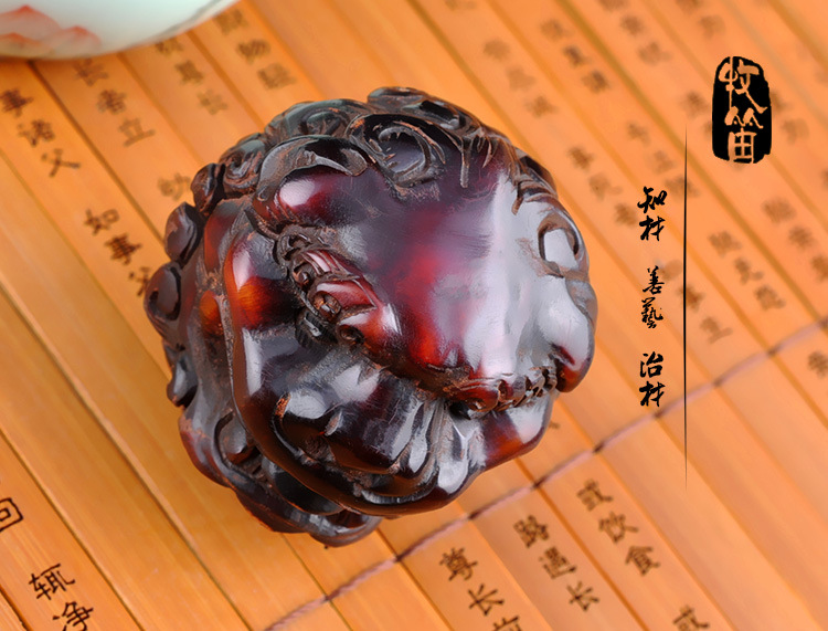 天然老水牛角手把件 健身球 雕刻复古做旧仿老狮子头 工厂批发