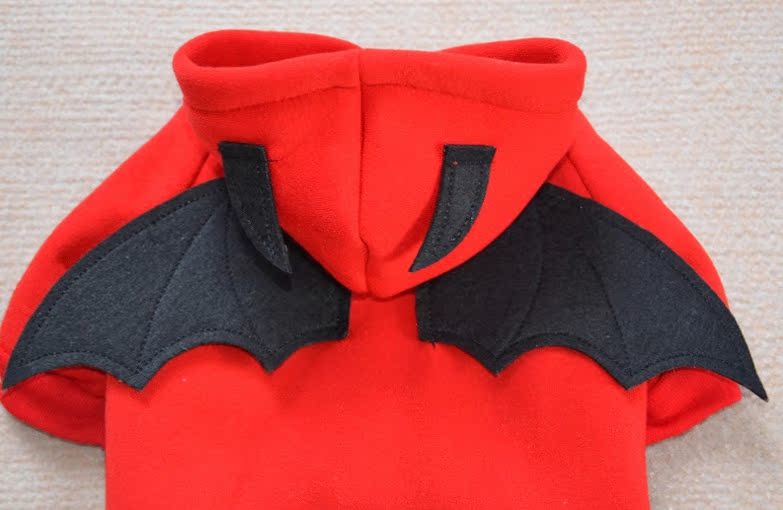 现货批发宠物小恶魔牛仔套装 狗狗秋冬装四脚衣服泰迪狗狗衣服